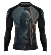 Heavy Handed Jiujitsu Kenka Samurai rashguard front view