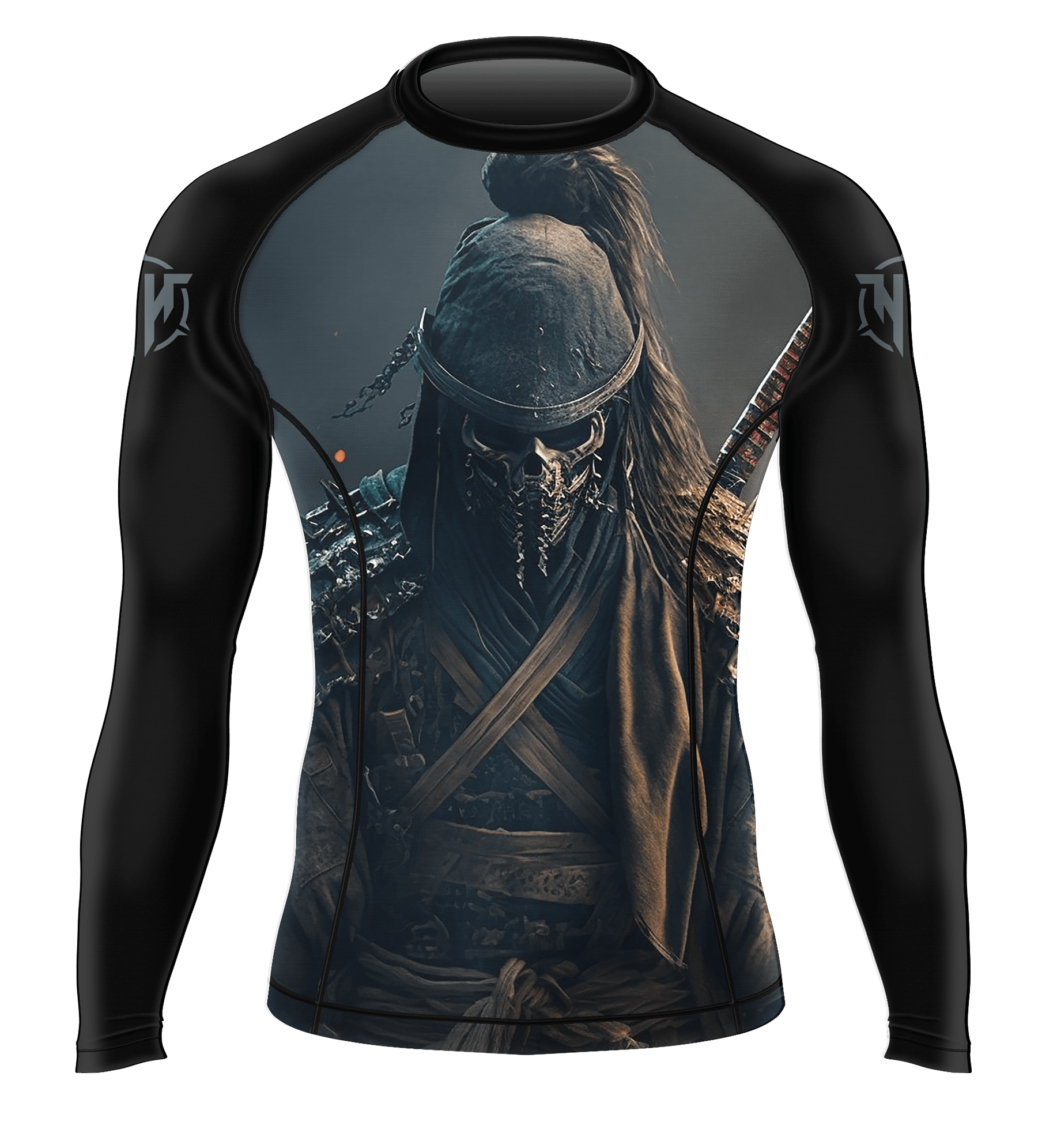 Heavy Handed Jiujitsu Kenka Samurai rashguard front view