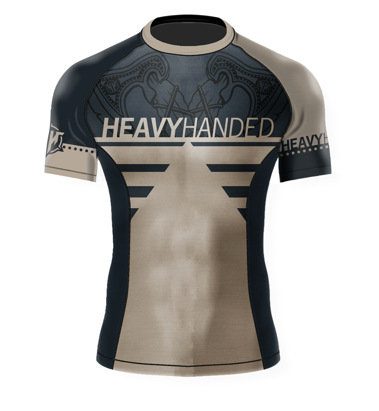 Battle Ready Rashguard - Tan/Navy