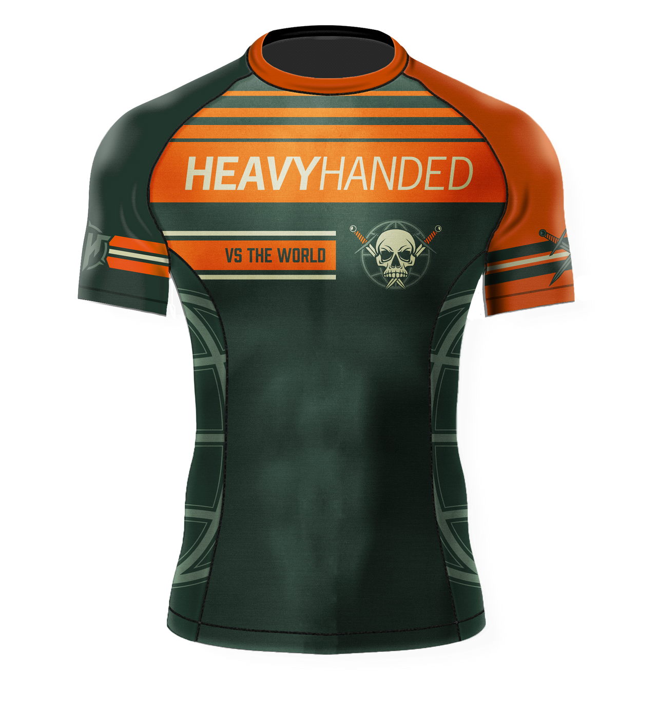 HH vs The World Rashguard - Green/Orange